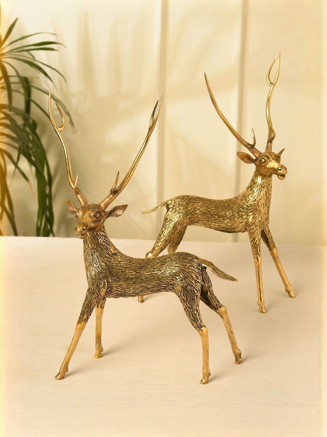 JAYPORE Gold-Toned & Black 2 Pieces Deer Idol Showpieces-picture-14