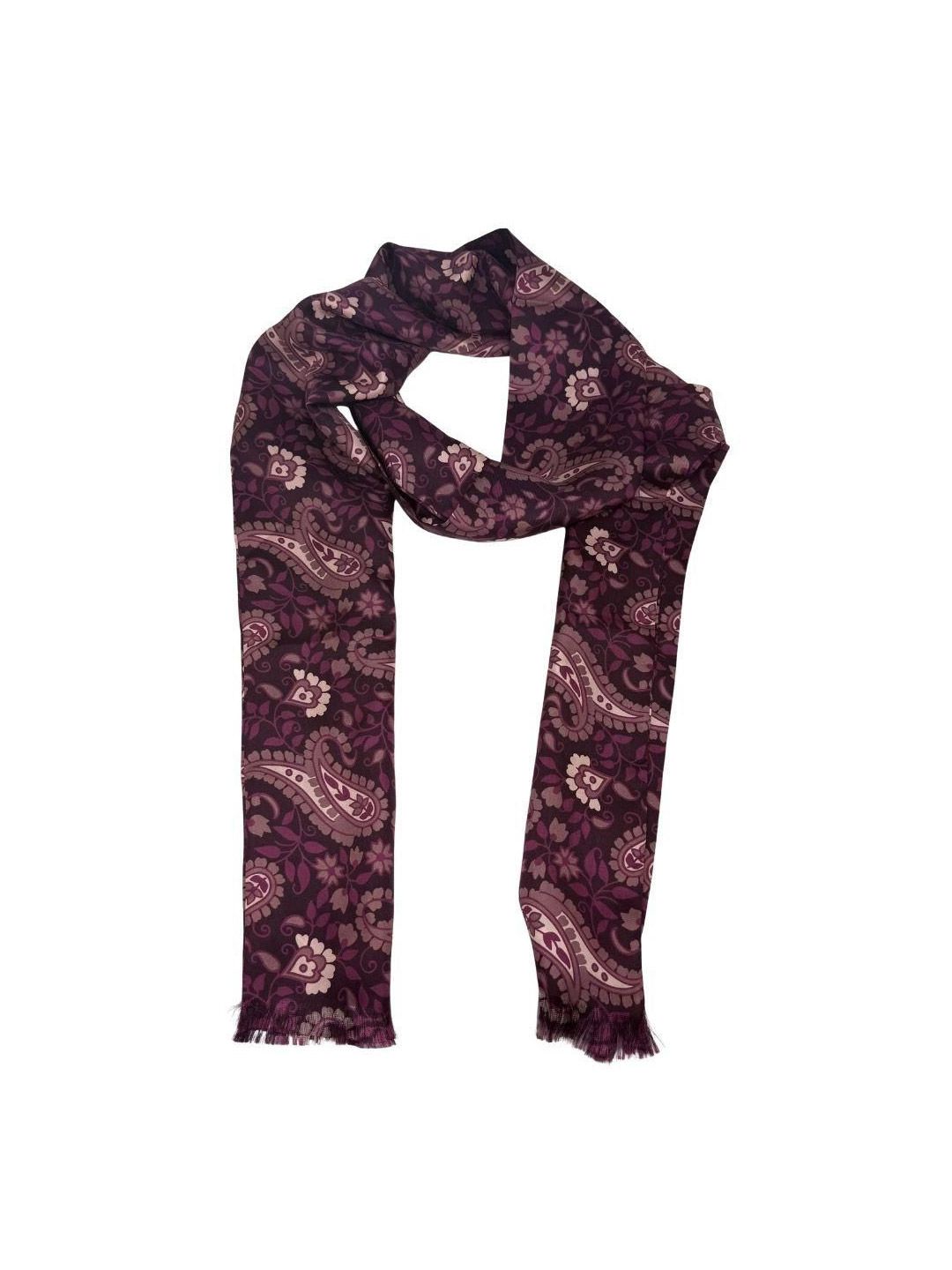 The Tie Hub Unisex Paisley Printed Silk Scarf-image-22
