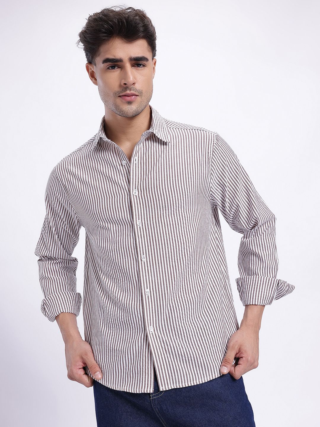 glitchez Striped Regular Fit Shirt-picture-30