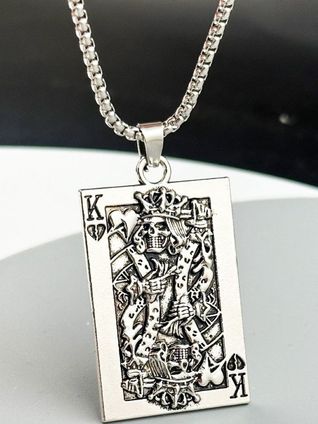 KPOP Men Silver-Plated Handcrafted Stainless Steel Necklace-picture-23