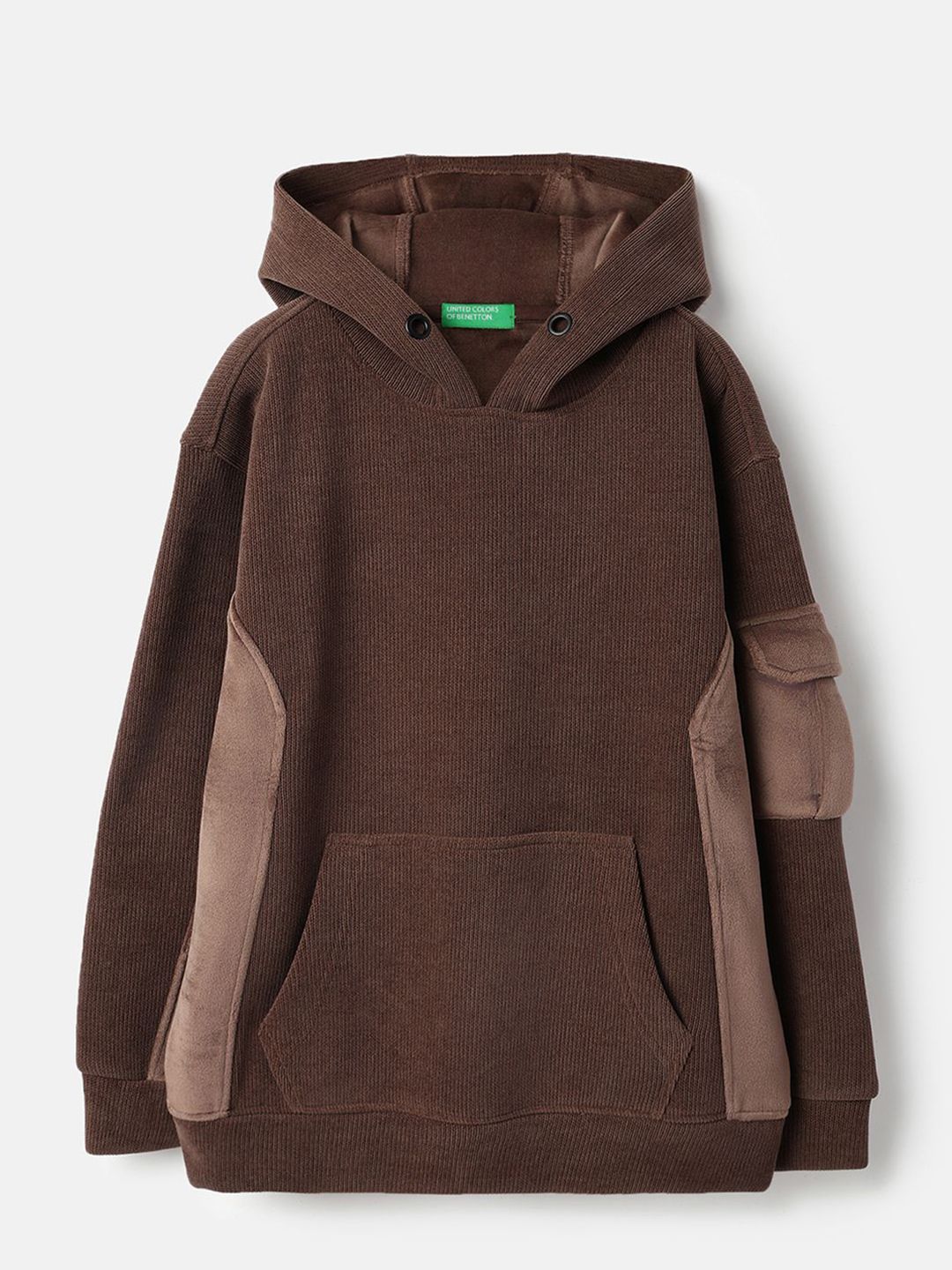 United Colors of Benetton Boys Self Design Hooded Sweatshirt-picture-24