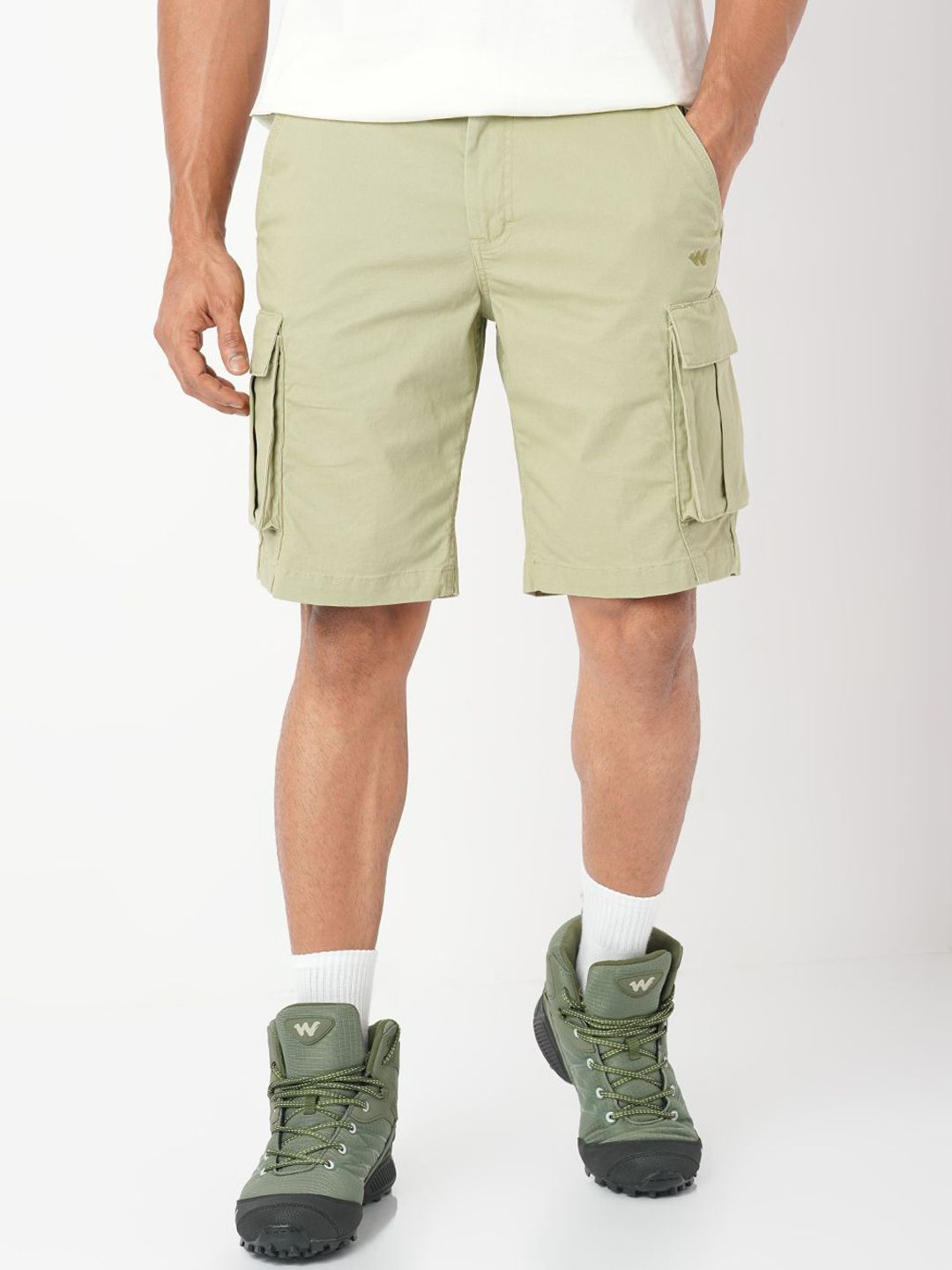 Wildcraft Men Mid-Rise Outdoor Rapid-Dry Cotton Cargo Shorts-picture-14