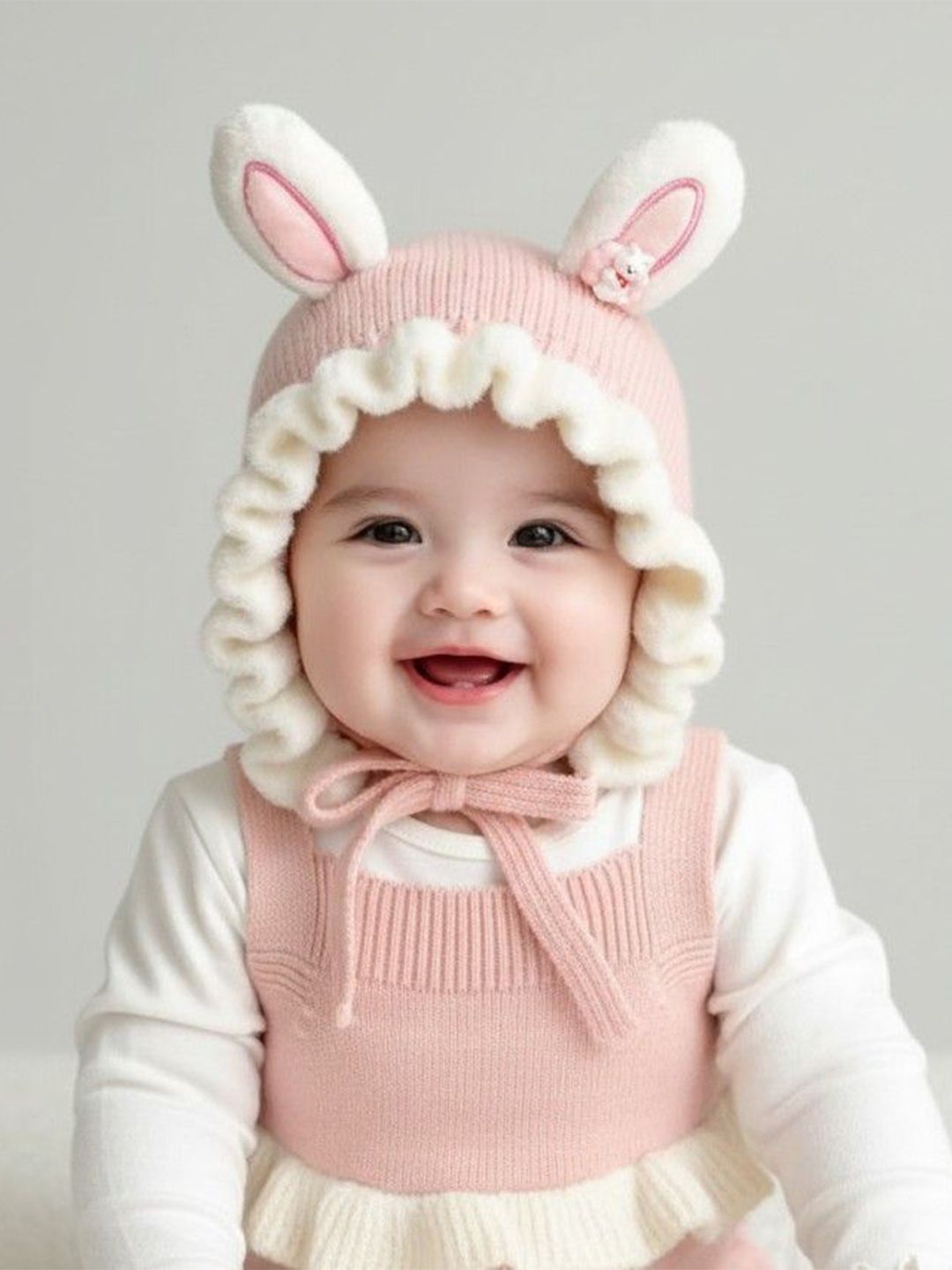 Ziory Unisex Kids Embroidered Woollen Beanie-image-41