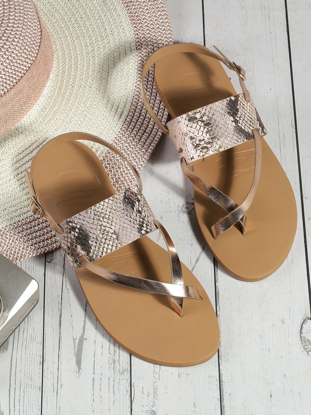 Mochi Women Embellished Leather One Toe Flats-picture-38