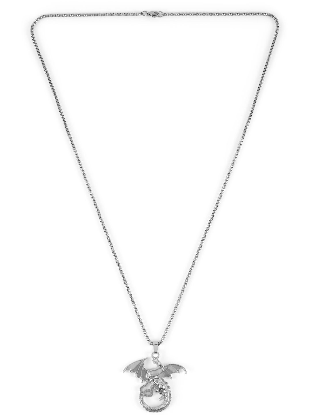 KPOP Men Stainless Steel Silver-Plated Contemporary Pendant With Chain-picture-22