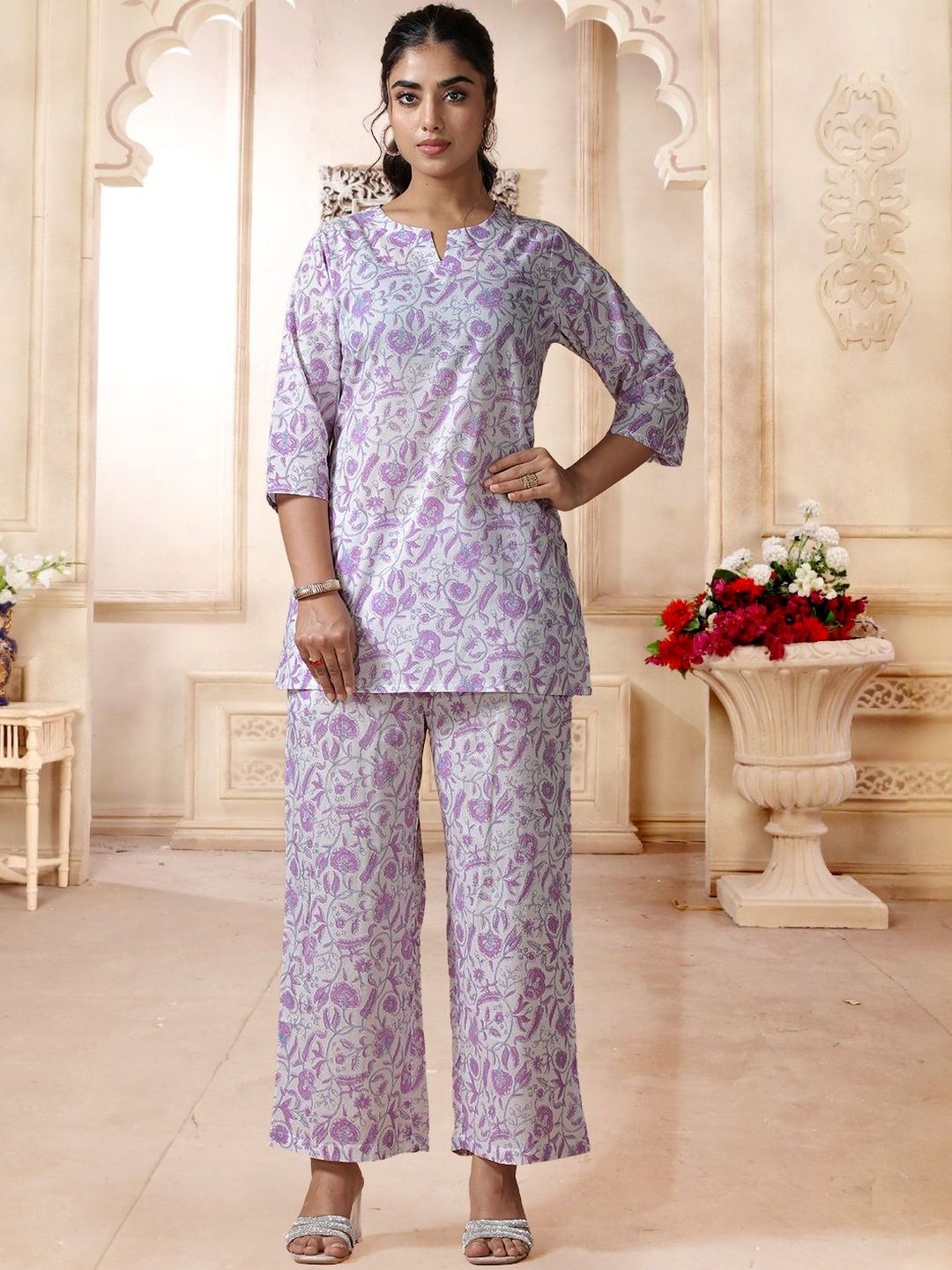 Anouk Rustic Women Printed Pure Cotton Top with Palazzo-picture-17