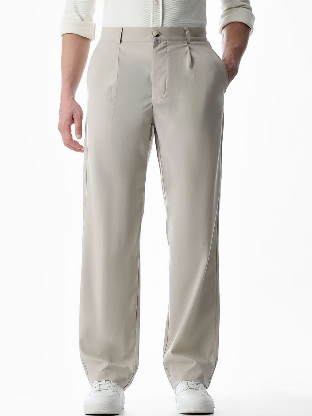 Jack & Jones Men Loose Fit High-Rise Chinos Trousers-picture-24