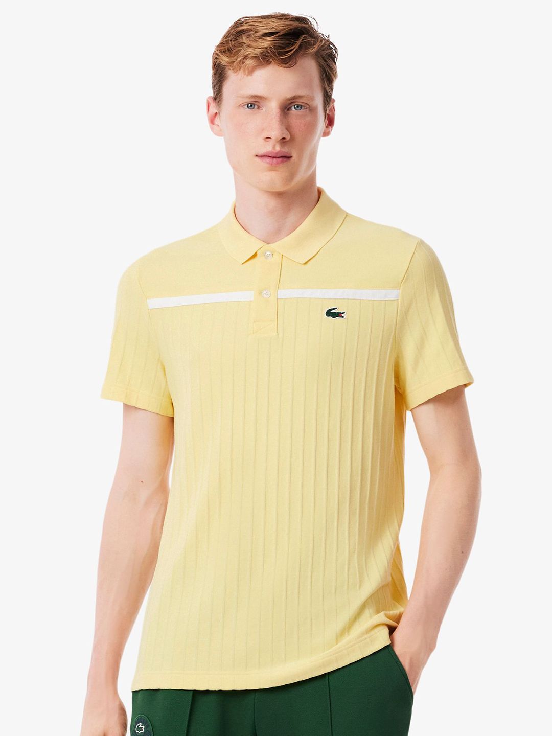 Lacoste Men Solid Polo Collar T-shirt-image-8
