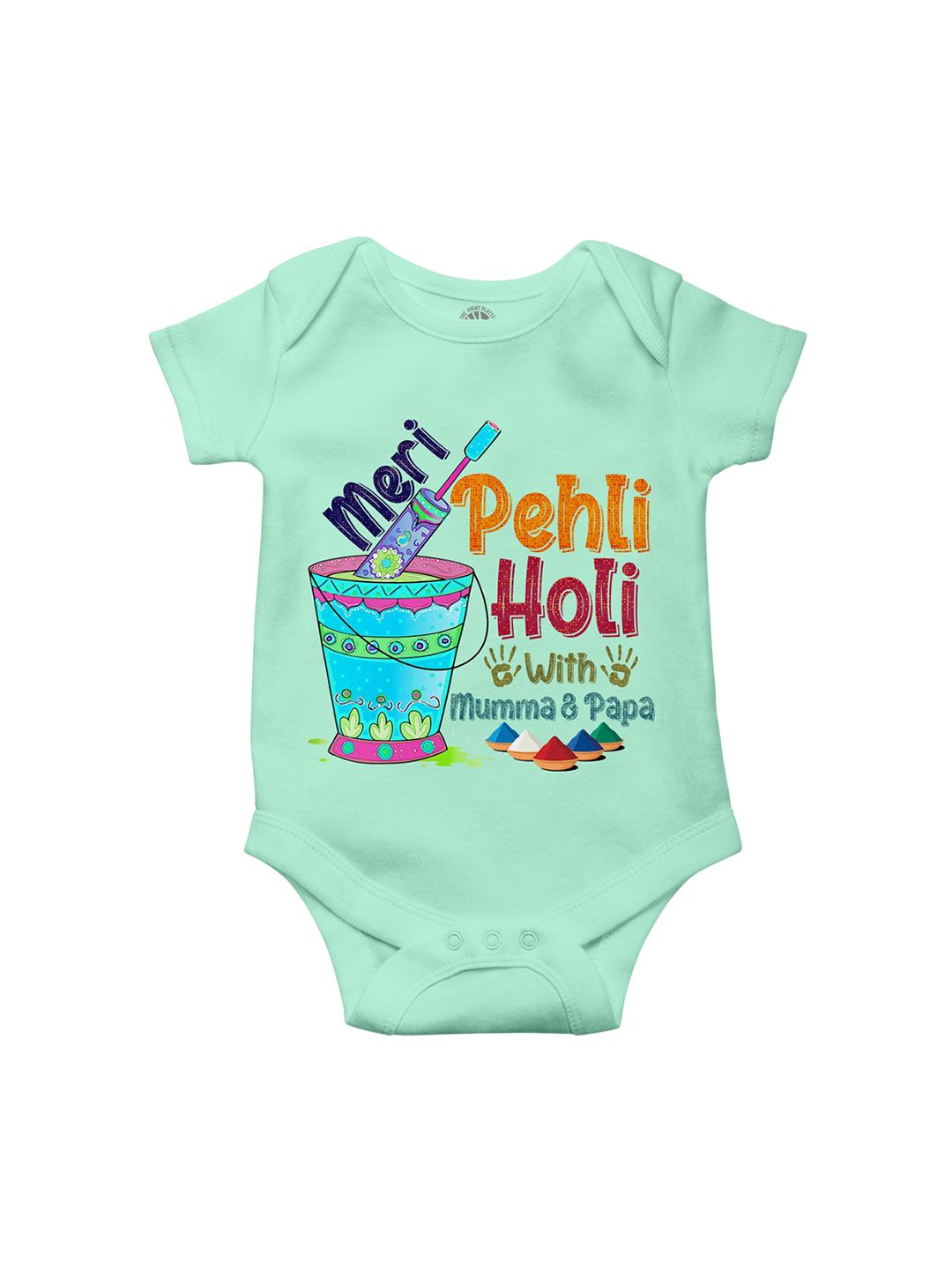 THE PRINT PLATTER Infants Printed Envelope Collar Cotton Bodysuit-picture-34