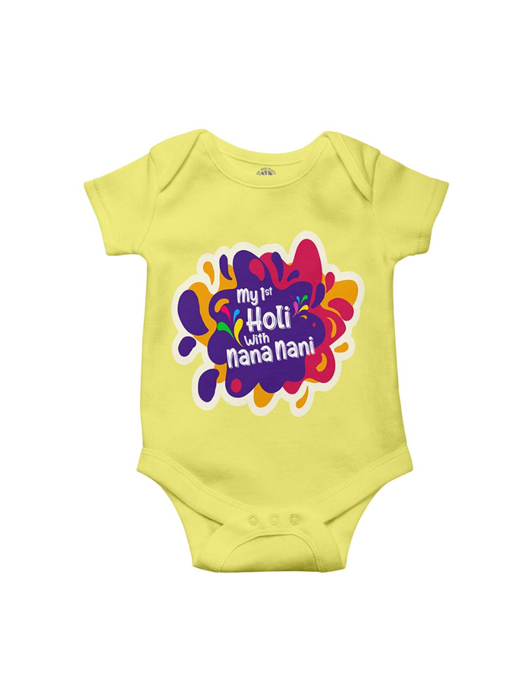 THE PRINT PLATTER Infants Printed Round Neck Cotton Bodysuit-picture-35