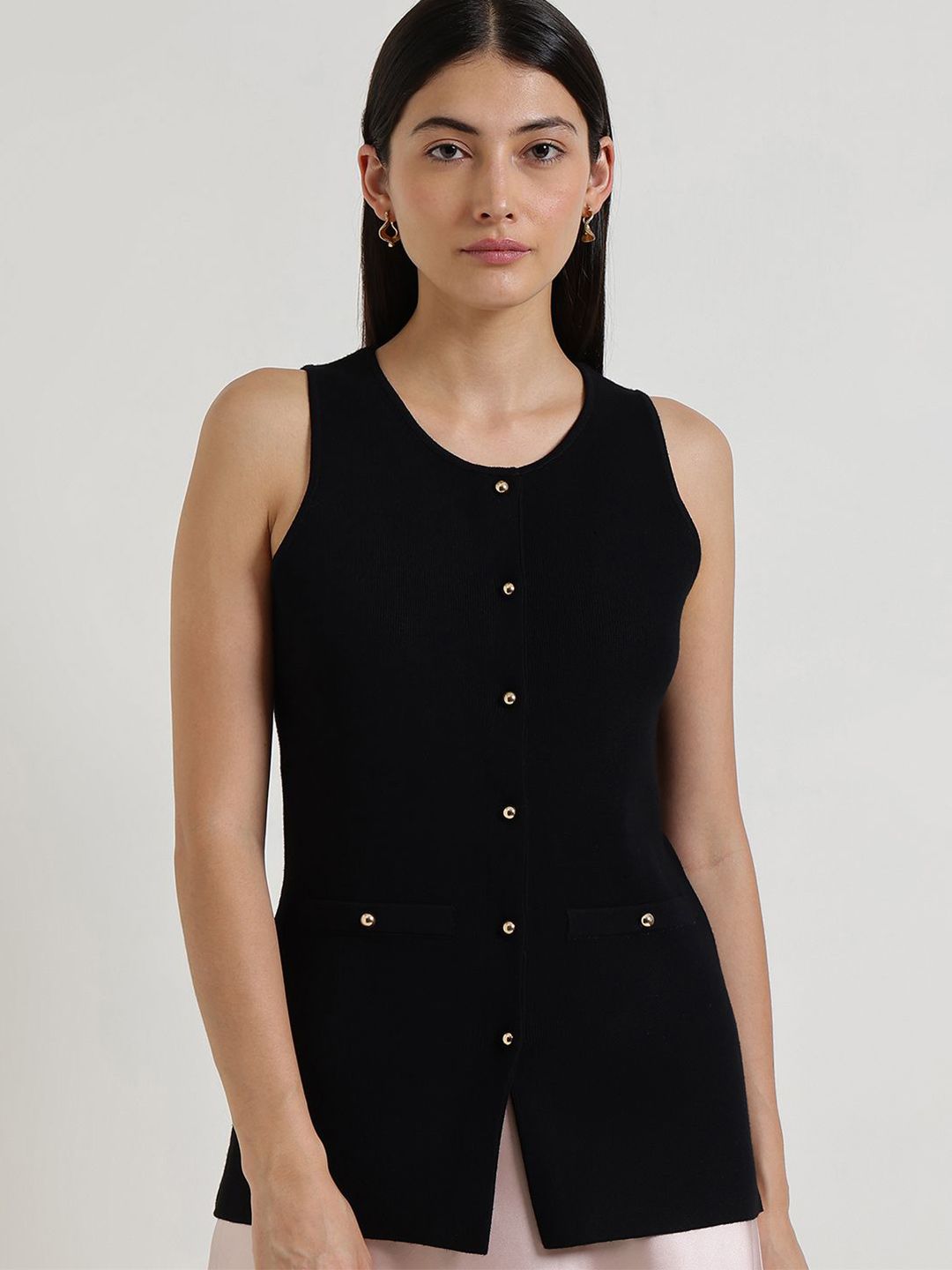 FableStreet Women Round Neck Ultra Liv Soft Sleeveless Waistcoat