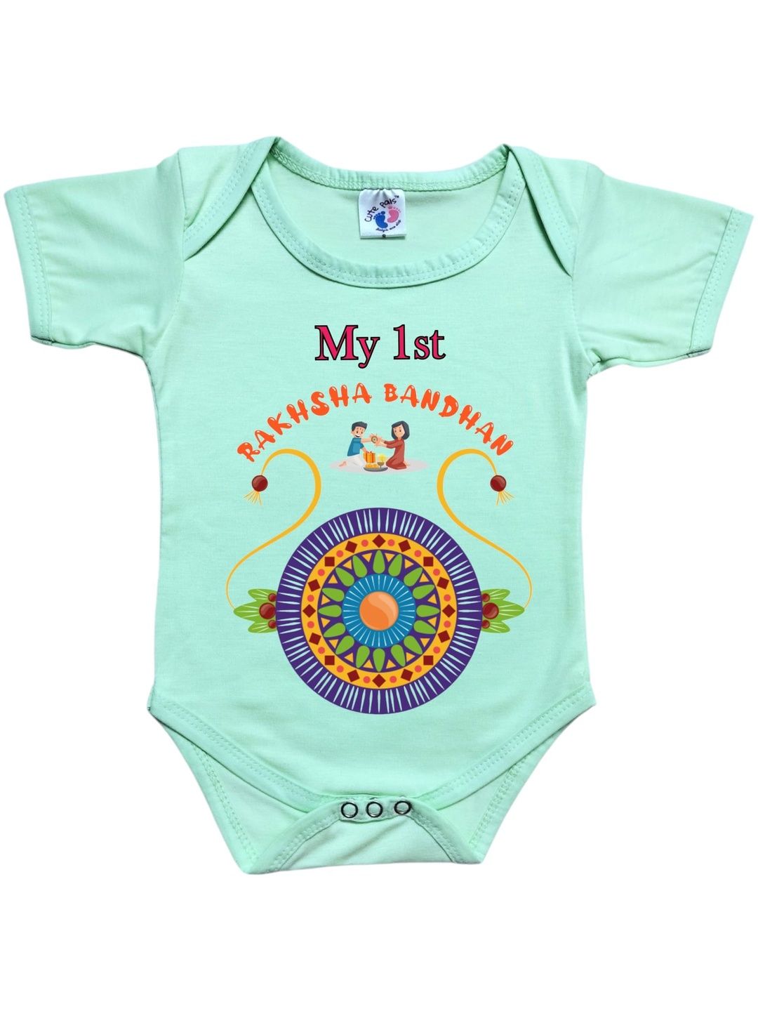 Cute Pals Infants Kids Printed Envelope Neck Cotton Bodysuit-picture-17