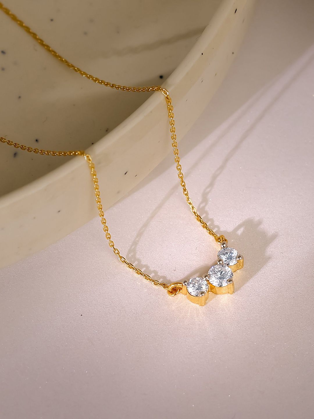 GIVA Gold Trilove Solitaire Diamond Necklace-3.77 gms-image-41