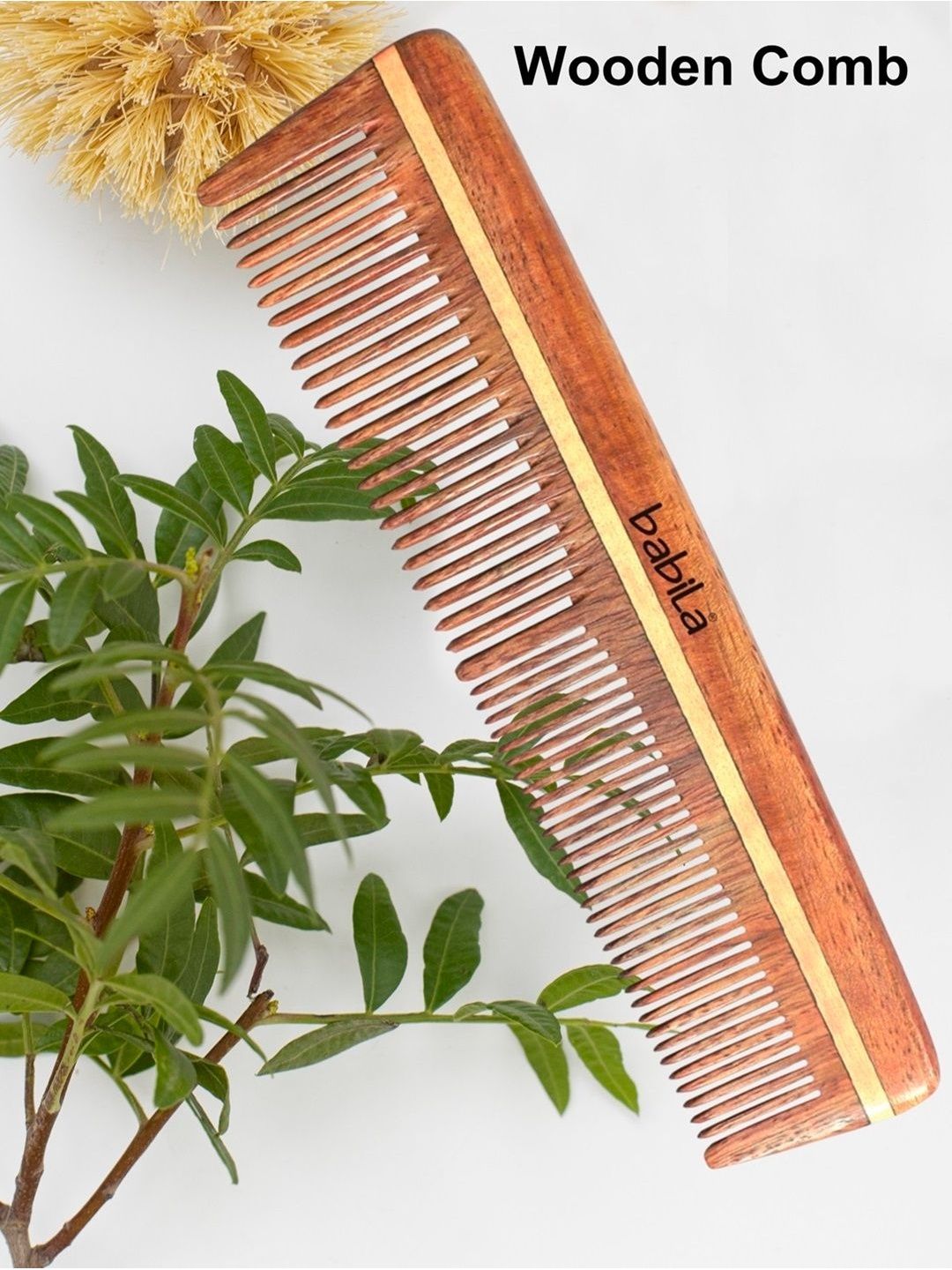 babila Wooden Hair Comb Reduce Hair Fall - WC-V12-image-20