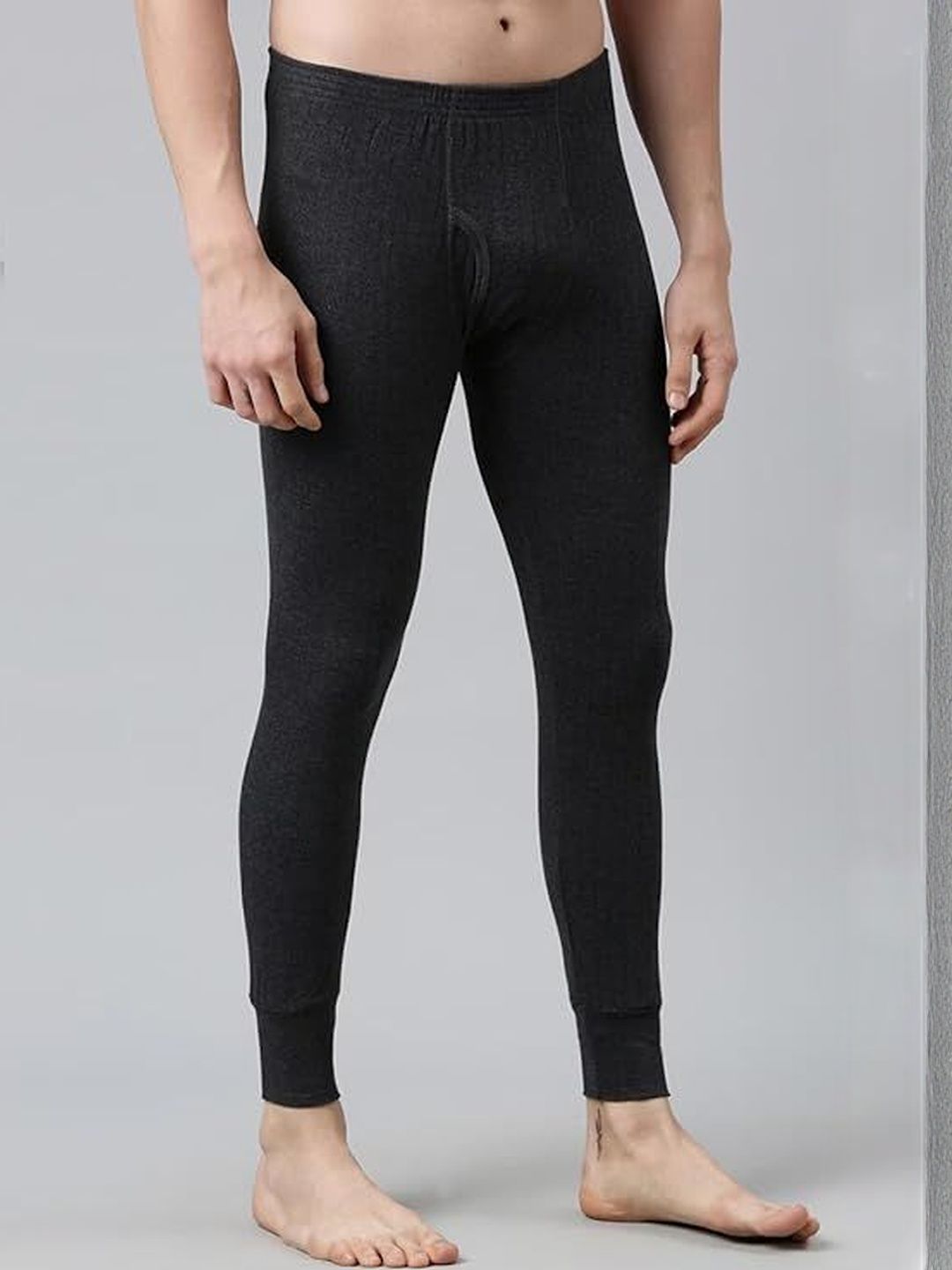 MACHO Men Ribbed Inner elastic Mid-Rise Thermal Bottoms-picture-39