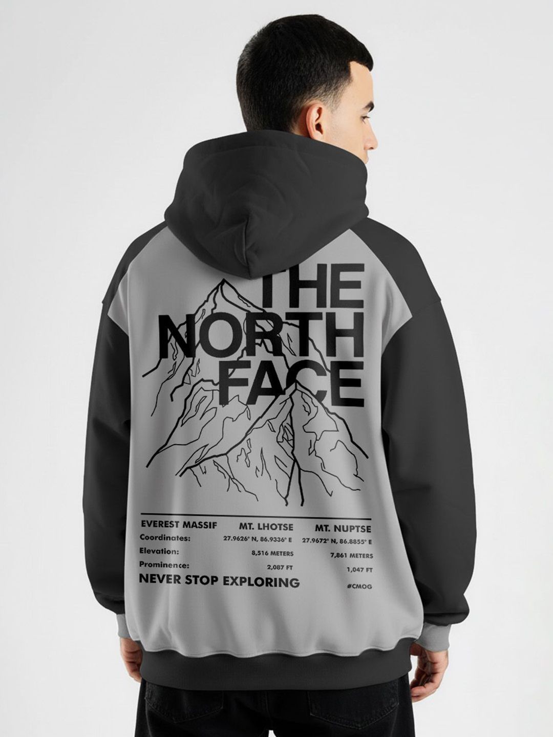 Crazymonk Men Typography Printed Oversized Hooded Cotton Sweatshirt-picture-10