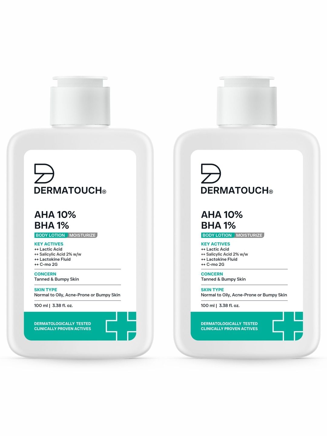Dermatouch Set Of 2 AHA 10% BHA 1% Body Lotion For Skin Moisturising - 100 ml Each-image-28