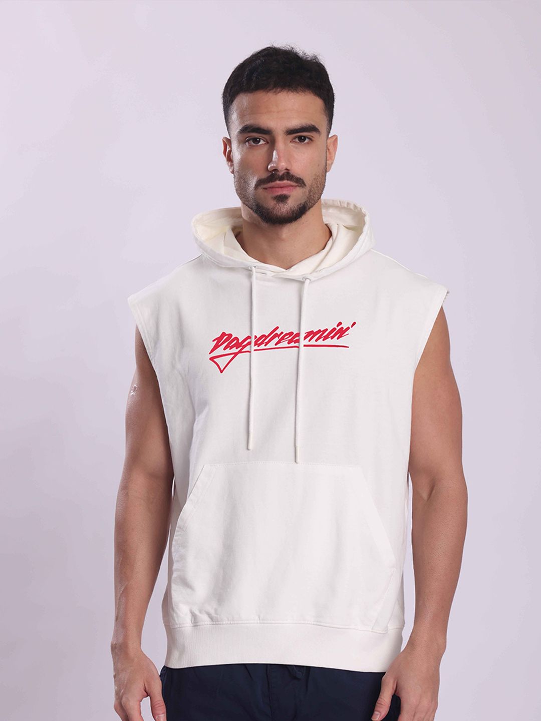Bene Kleed Men Printed Sleeveless Hooded Sweatshirt-picture-33
