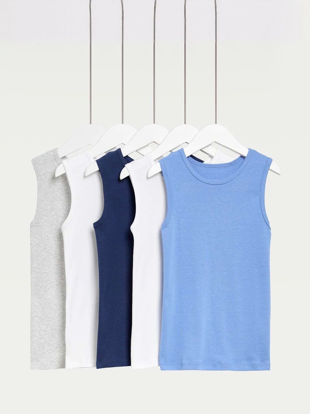 Marks & Spencer Boys Pack Of 5 Basic Innerwear Vests-picture-21