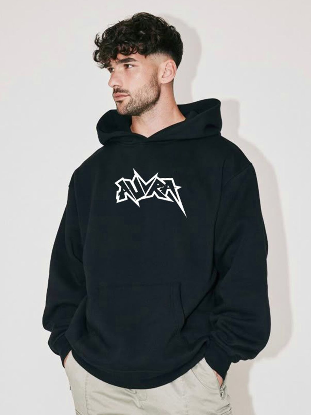 stitchmeashirt AUVRA Men Black Fleece Long Sleeves Hooded Sweatshirt-picture-22