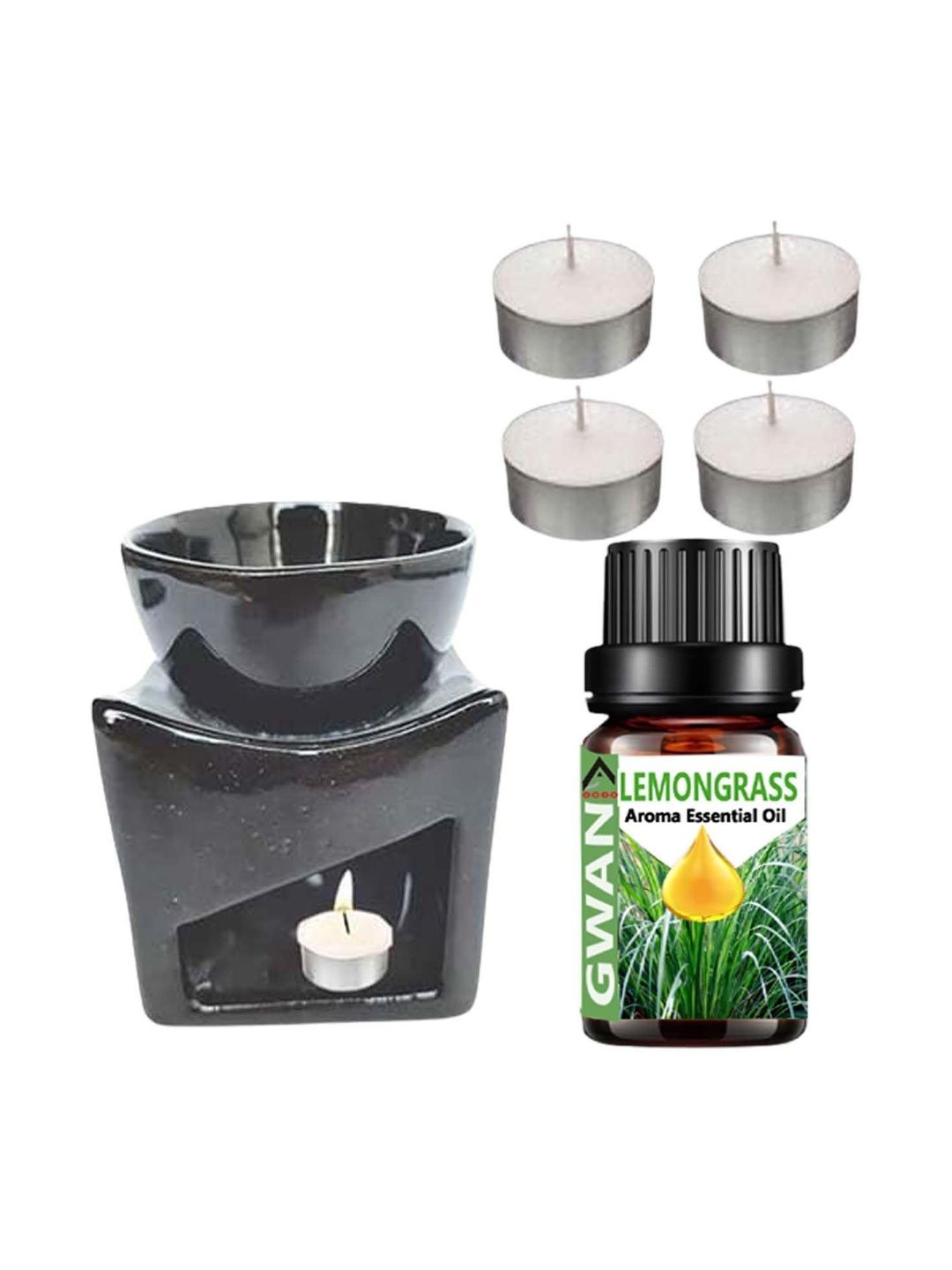 Gwan Black 6 Pieces Ceramic Aroma Oil Diffusers - 10ml-image-41