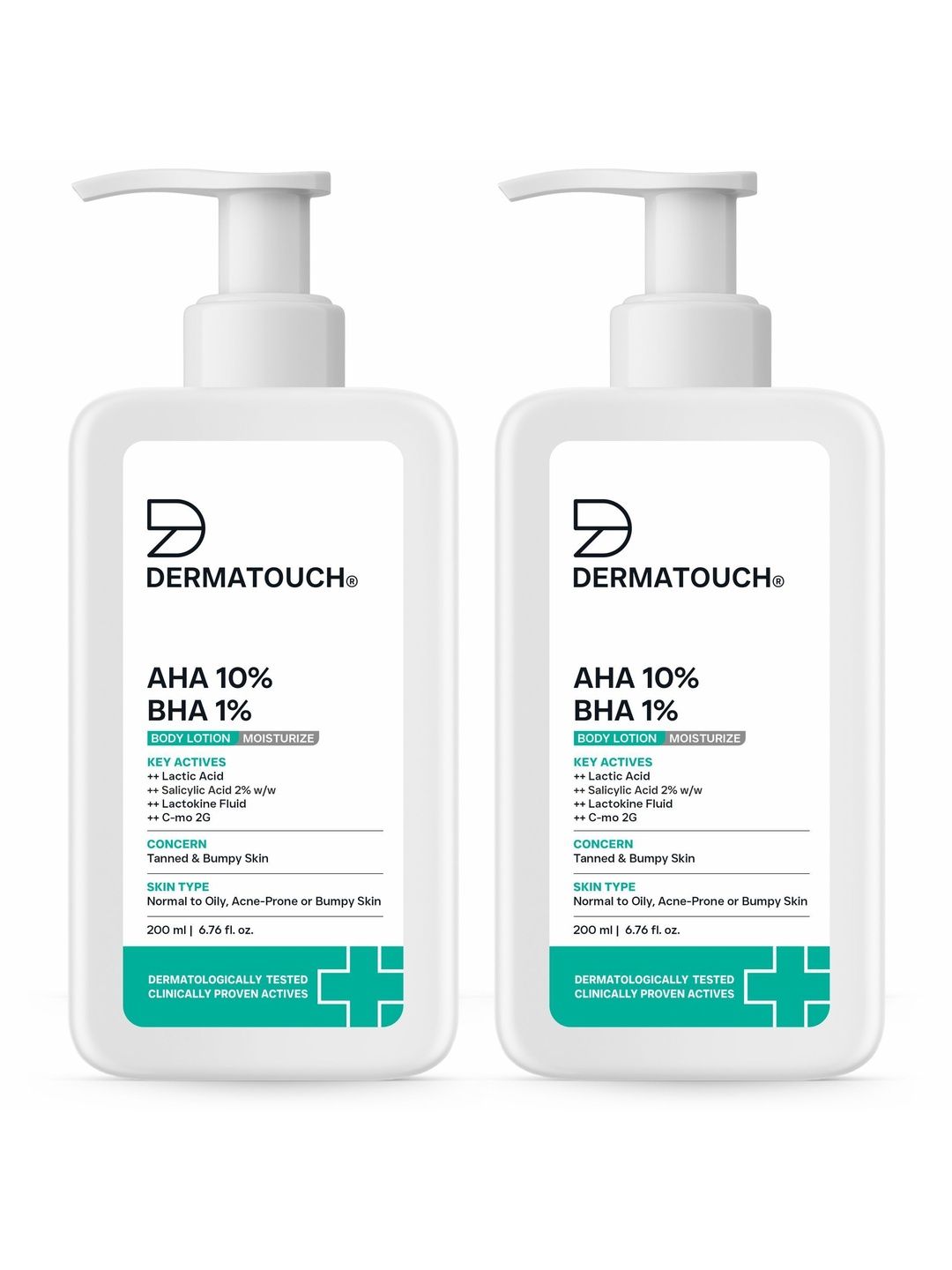Dermatouch Set Of 2 AHA 10% BHA 1% Body Lotion For Skin Moisturising - 100 ml Each-image-27