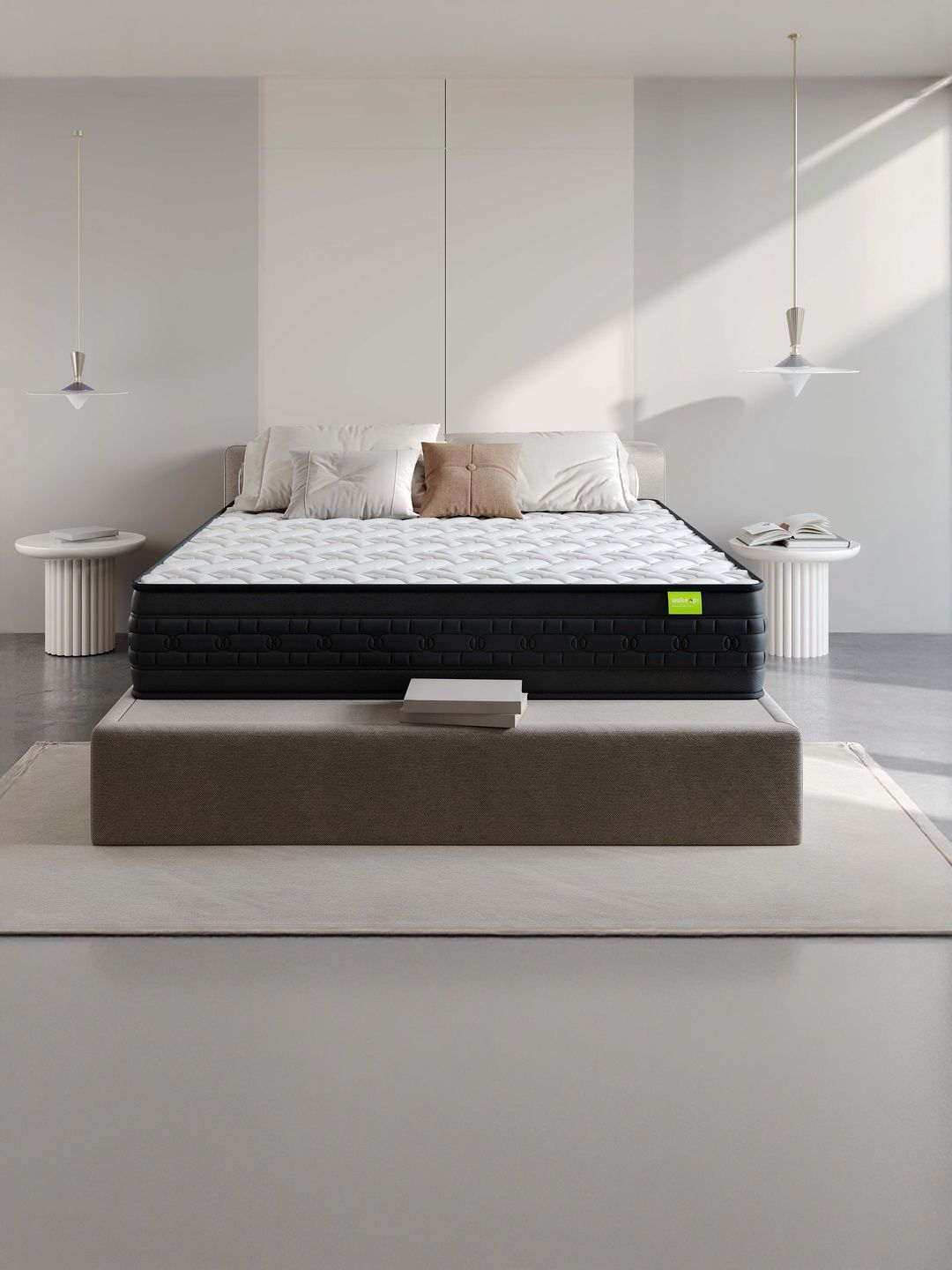 Wakeup India White & Black Quilted Riserox Luxe Comfort Pocket Spring Queen Mattress-image-29