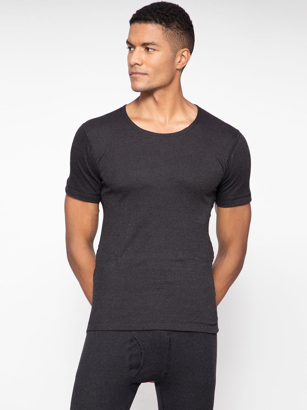 MACHO Men Round-Neck Ribbed Thermal Top-image-32