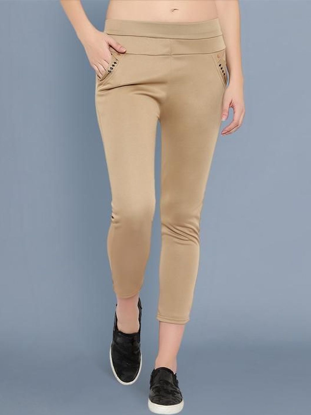 GRX Women Checked Easy Wash Trousers-picture-34