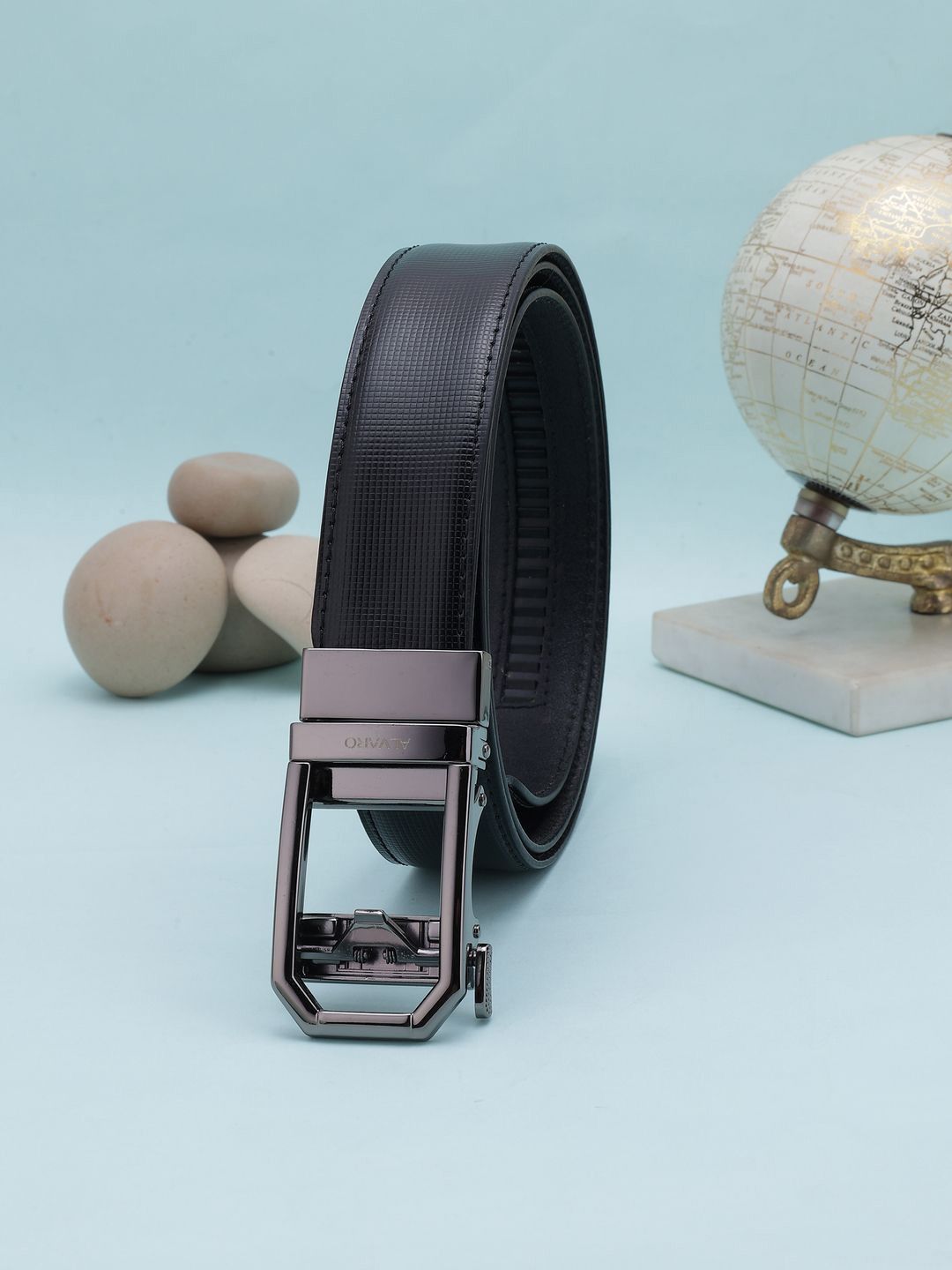 Alvaro Castagnino Men Textured Leather Formal Belt-picture-33