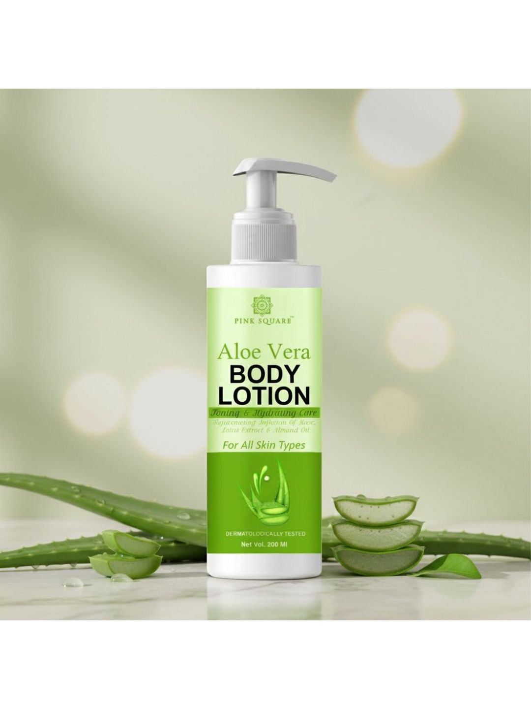 Pink Square Aloe Vera Body Lotion For Skin Moisturizing - 200 ml-image-9