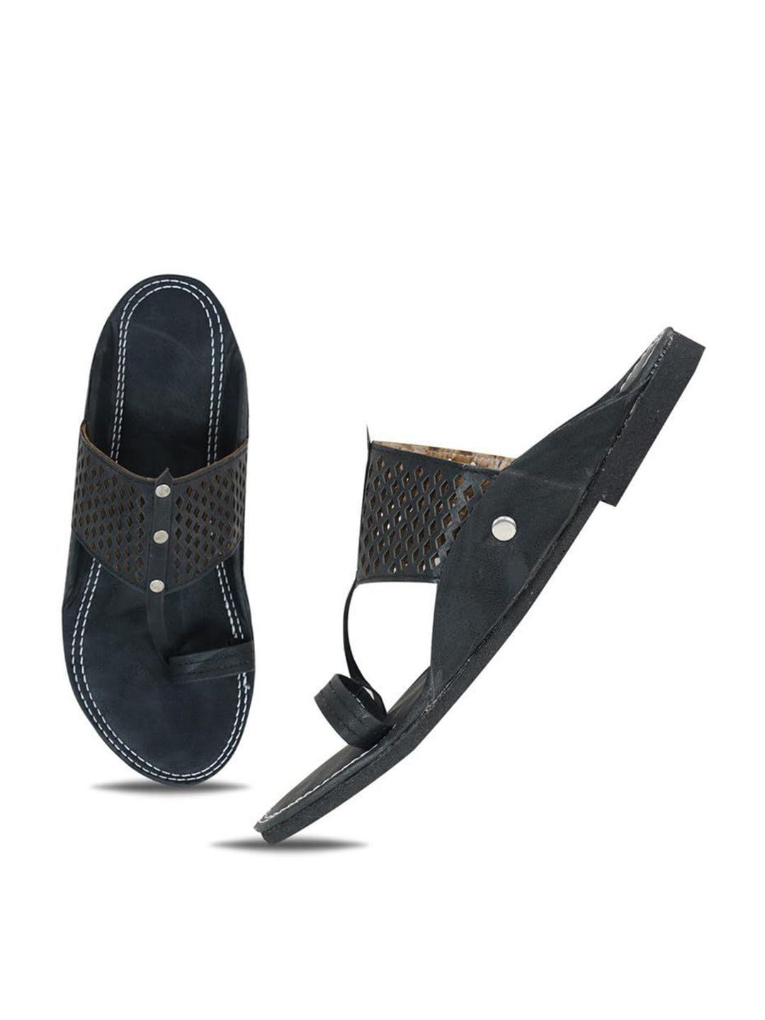 Anouk Men Self Design Casual Thong Flip Flops-image-17