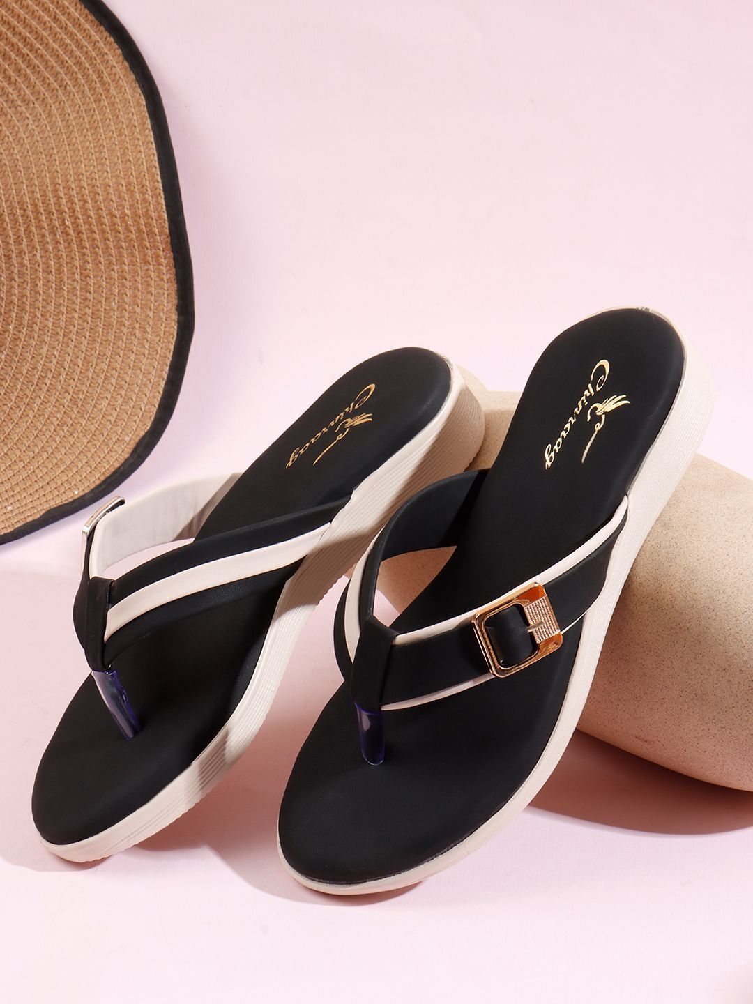 CHINRAAG Women Open Toe Flats with Buckles-image-9