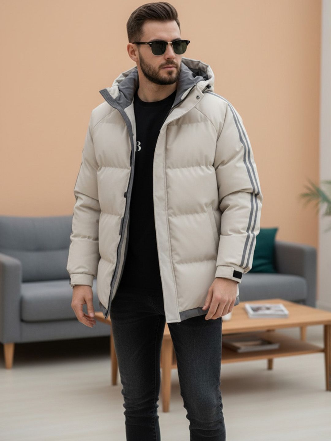 Mast & Harbour Hooded Padded Jacket-picture-36