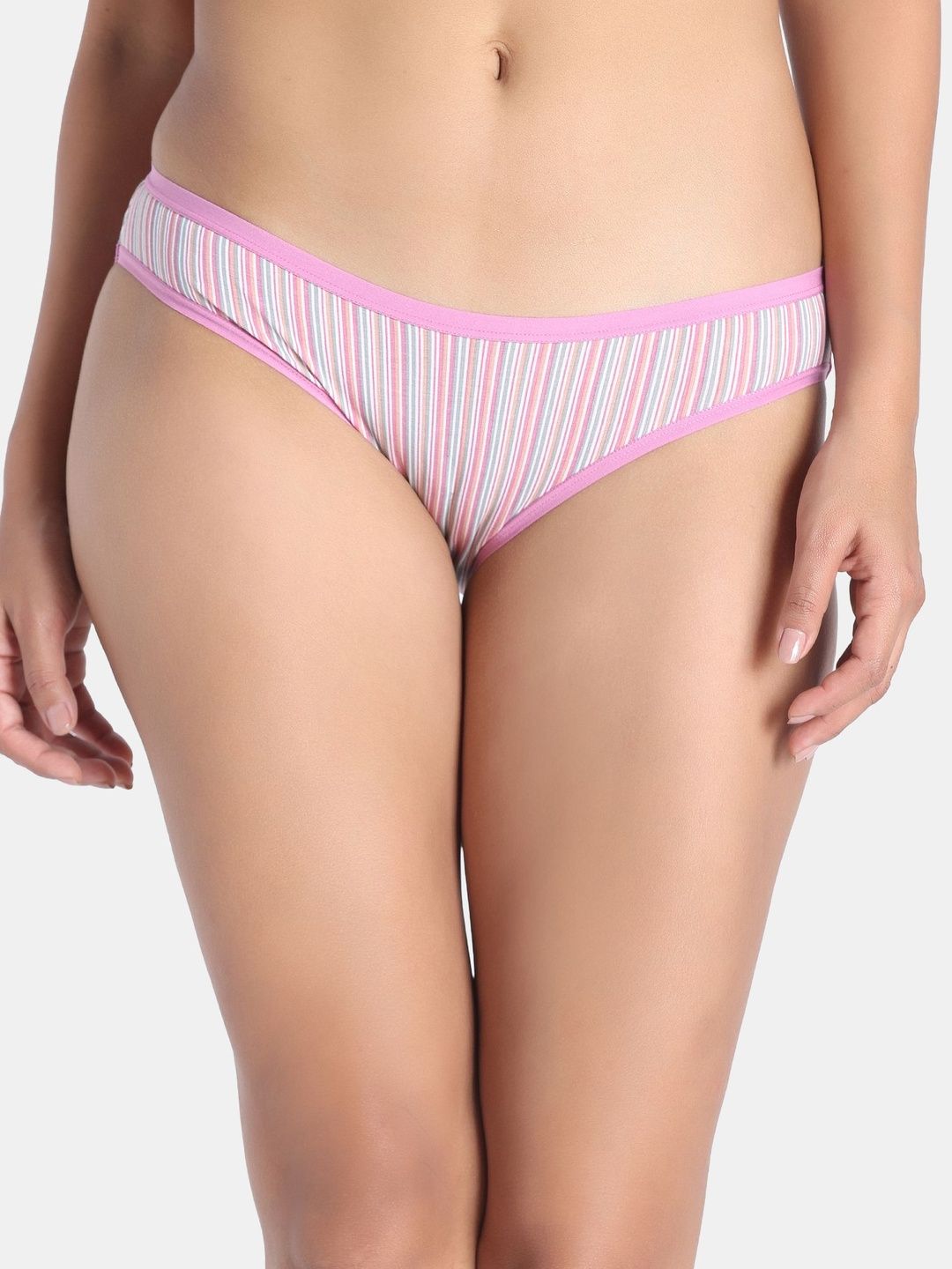 Zivame Women Pack of 3 Striped Cotton Bikini Briefs-picture-48