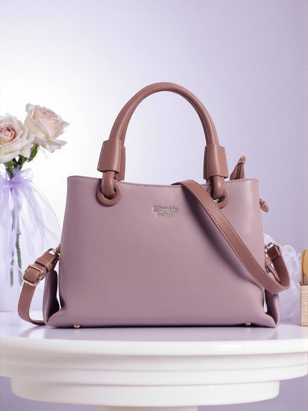 Exotic PU Shopper Satchel with Tasselled-picture-32