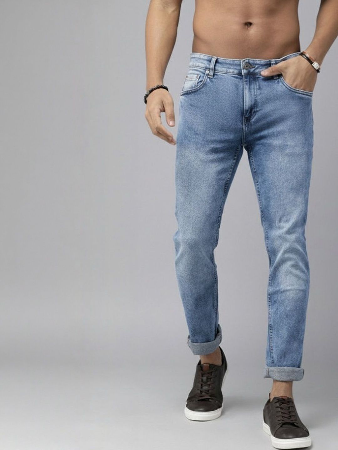 The Roadster Lifestyle Co Men Skinny-Fit Low Rise Jeans-image-23