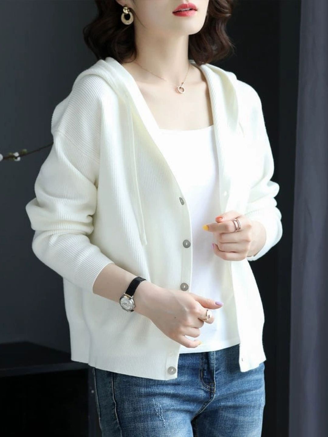 StyleCast Women Ribbed Cardigan Sweaters-picture-21