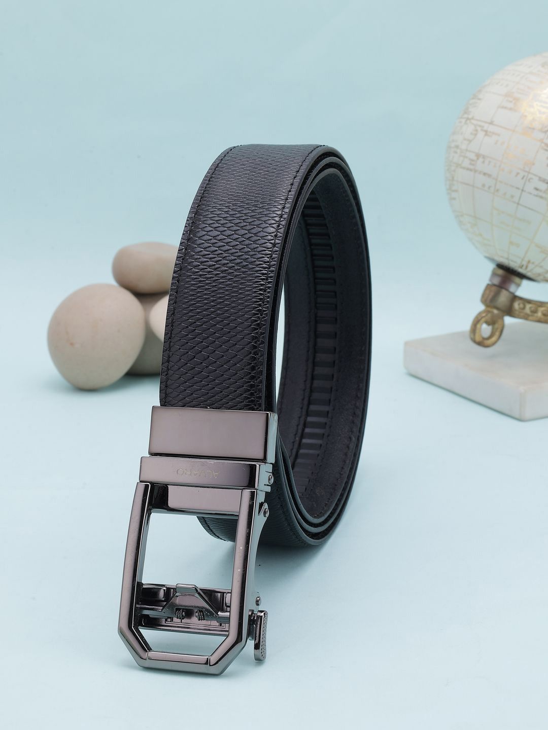 Alvaro Castagnino Men Textured Leather Formal Belt-picture-35