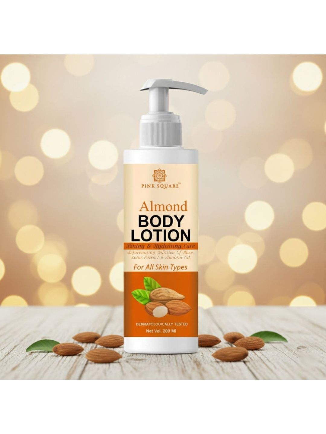 Pink Square Almond Body Lotion For Skin Brightening & Hydrating - 200 ml-image-44