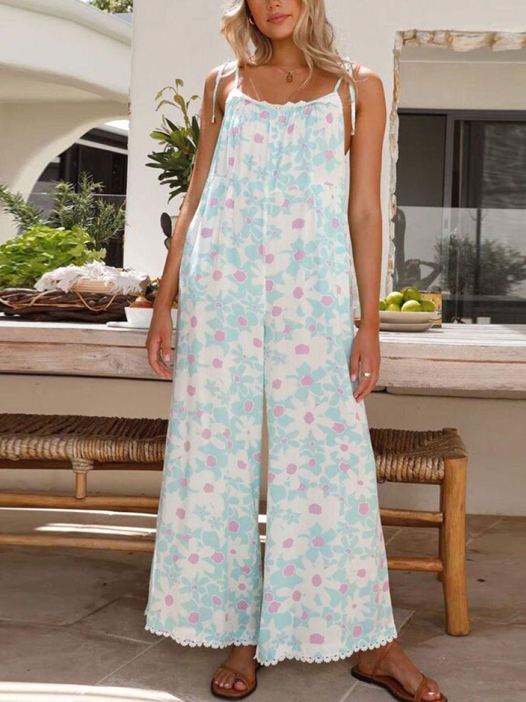 StyleCast Women Printed Shoulder Straps Sleeveless Basic Jumpsuit-picture-33