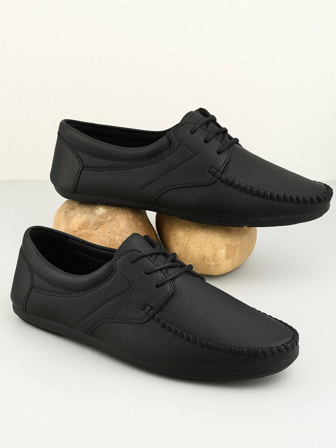 INVICTUS Men Textured Round Toe Formal Derbys-picture-36