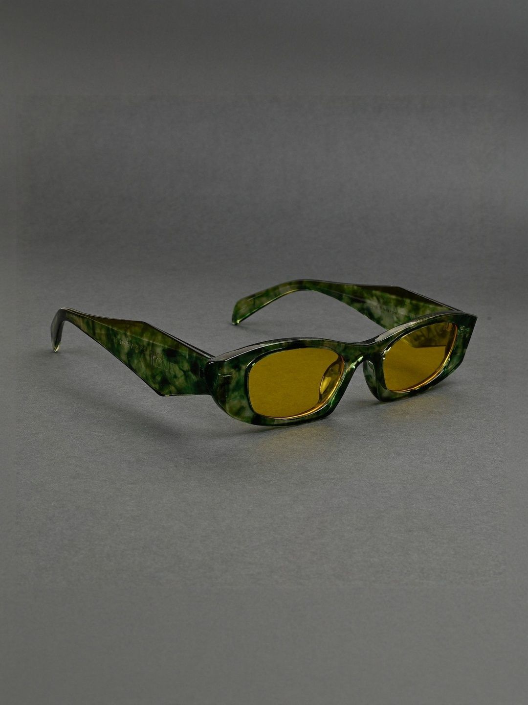 Irayz Women Yellow Lens & Green Rectangle Sunglasses With UV Protected Lens-picture-28