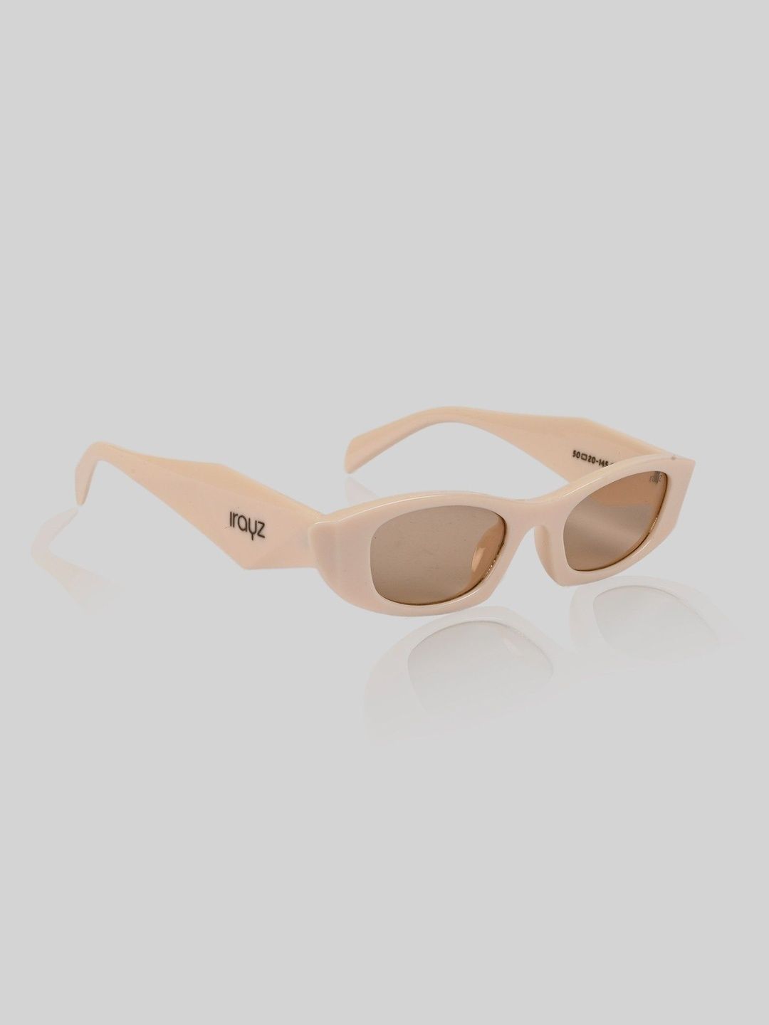 Irayz Women Brown Lens & White Rectangle Sunglasses with UV Protected Lens-picture-26
