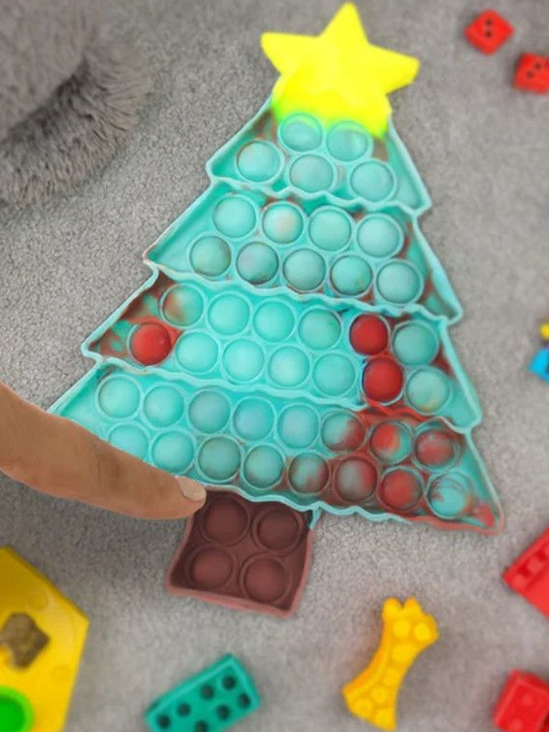DeoDap Kids Tree Shape Silicone Pop It Fidget Toy-image-30