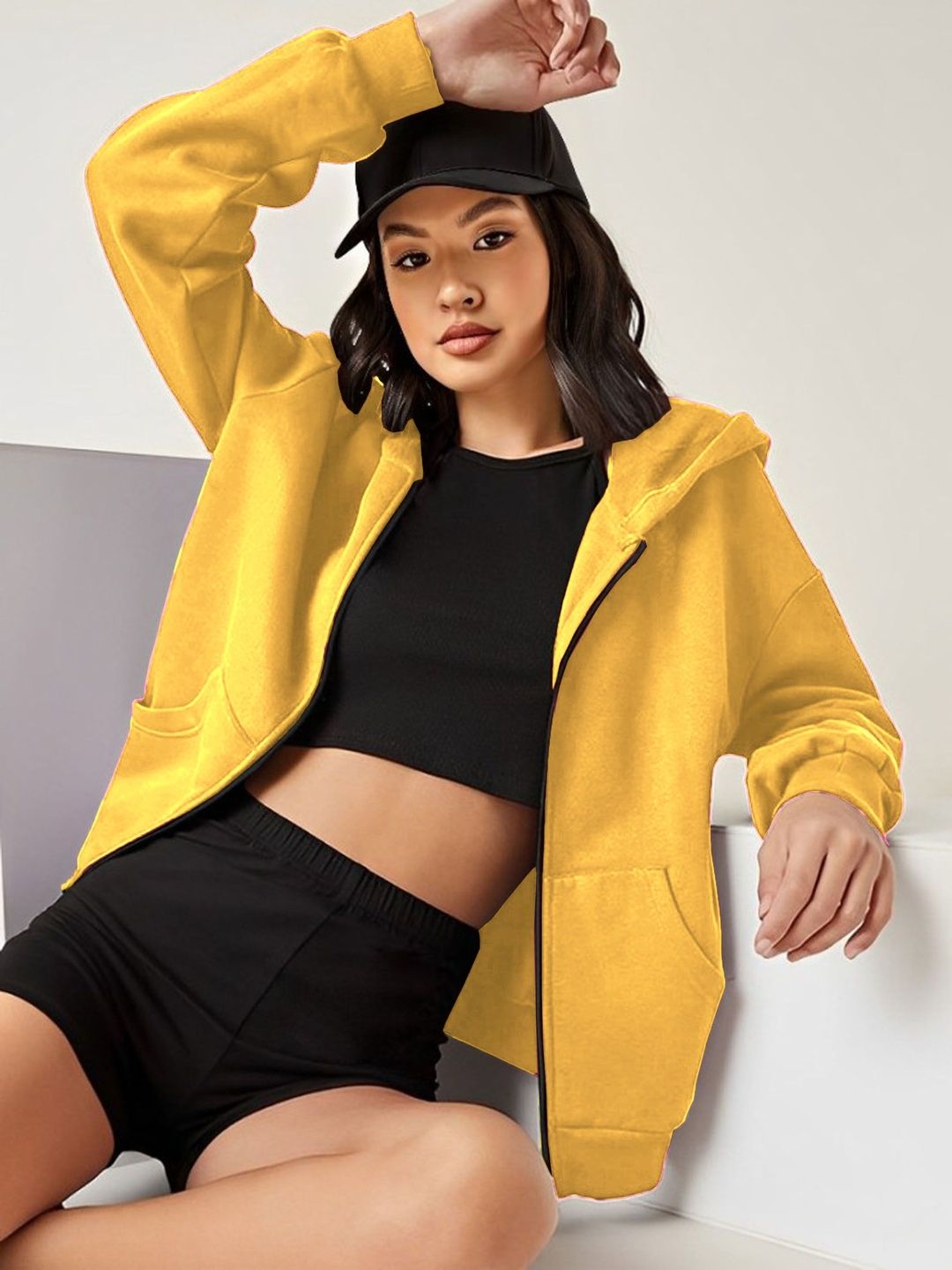 SZN Women Fleece Lightweight Open Front Jacket-picture-33