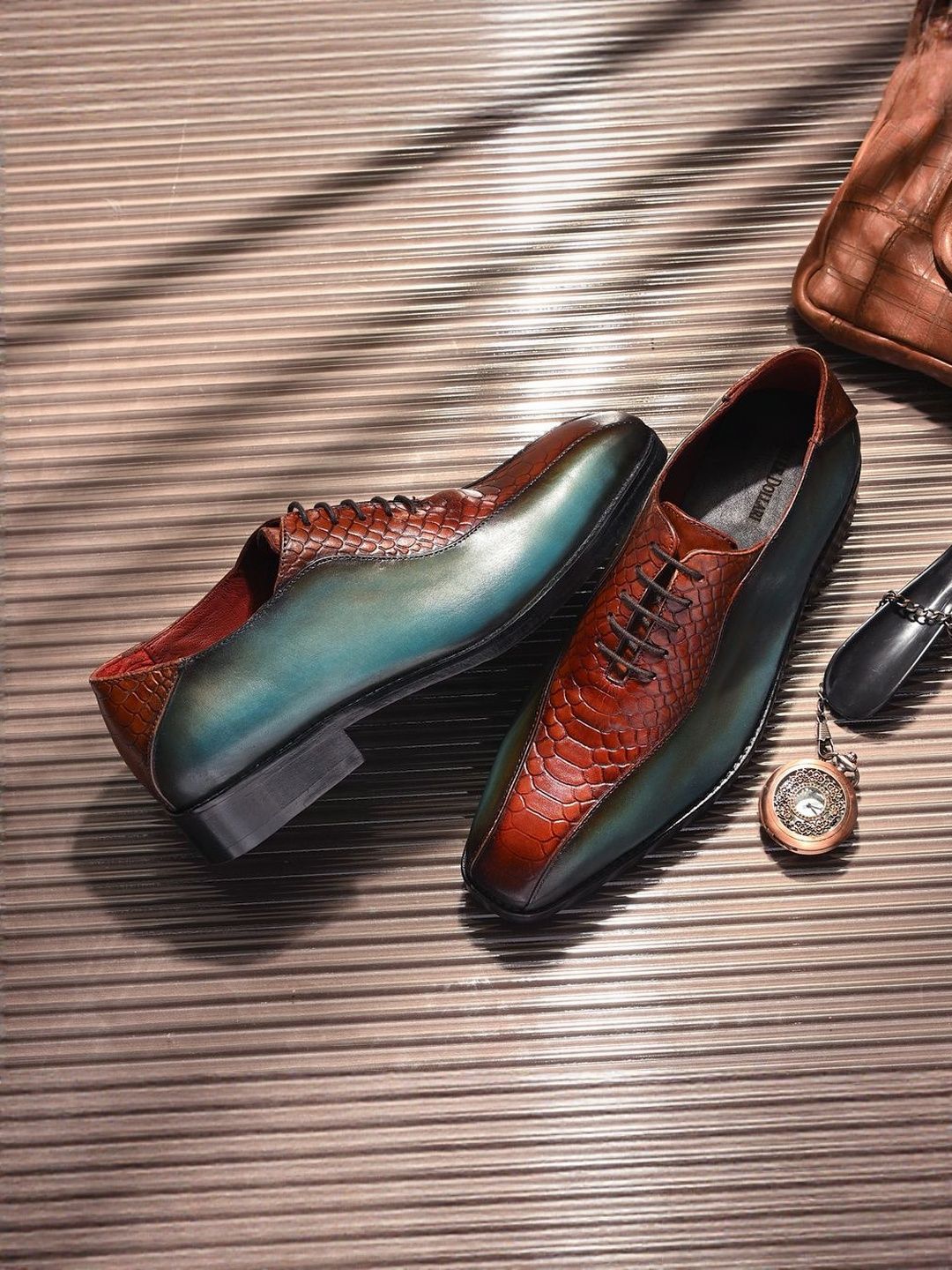 MILLE DOLLARI Men Textured Leather Formal Slip-On Shoes-picture-22