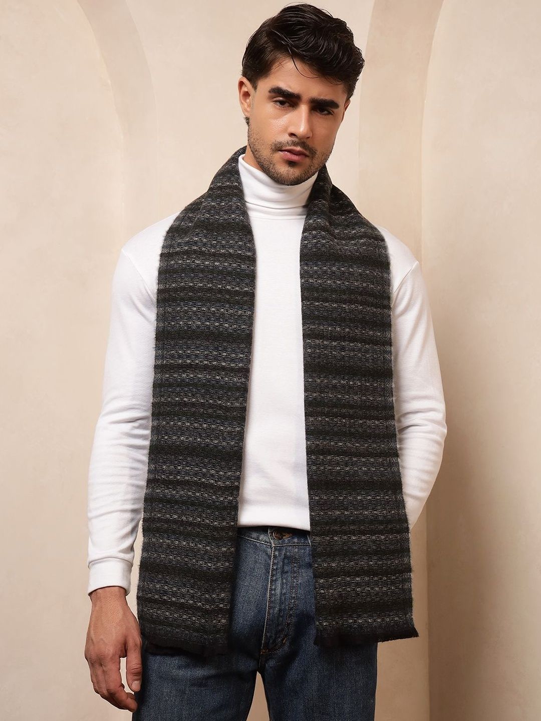 HANDICRAFT PALACE Men Striped Muffler-picture-43
