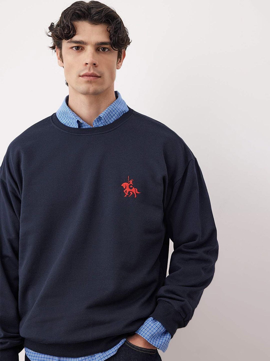 Trendyol Men Printed Round Neck Long Sleeves Pullover Sweatshirt-picture-44