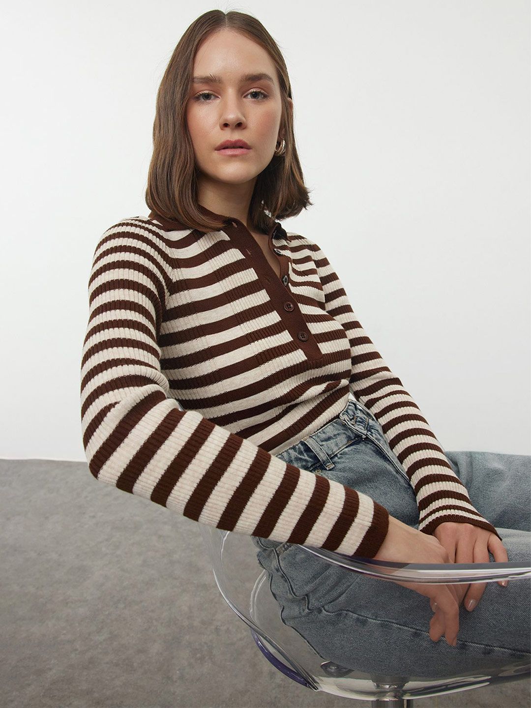 Trendyol Women Striped Pullover-picture-28